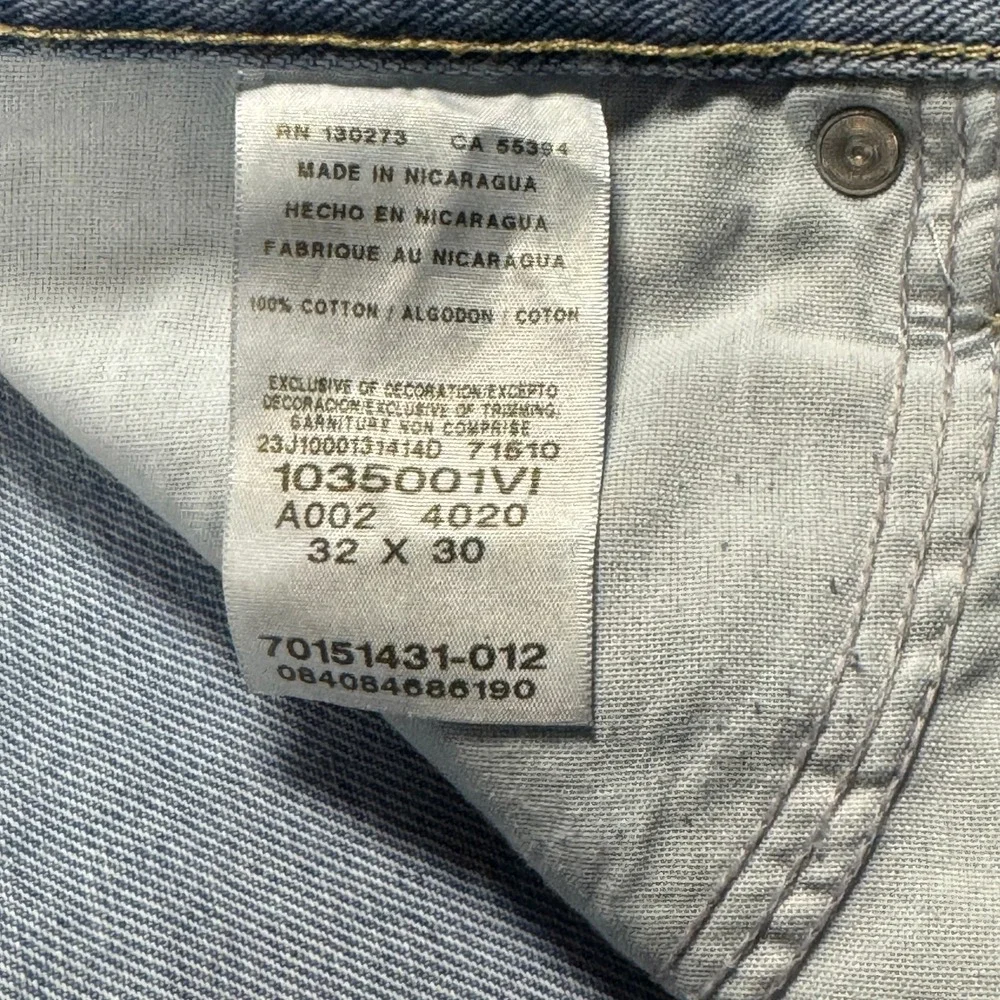 Wrangler Rugged Wear Mens Light Wash Straight Leg Denim Jeans Size 32 x 30‎